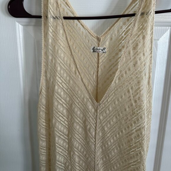 Intimately Free People Ivory Lace Midi Dress with Asymmetrical Hem | Size M - Picture 2 of 6